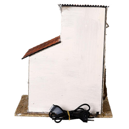 Mulino con movimento Moranduzzo mugnaio 10 cm 35x30x20 cm bianco 4