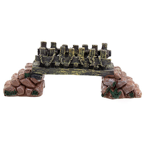 Nativity scene brick bridge 6 cm resin 5x10x5 cm 1