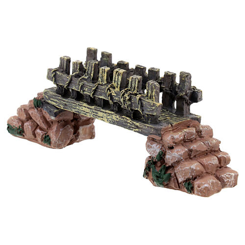 Nativity scene brick bridge 6 cm resin 5x10x5 cm 2