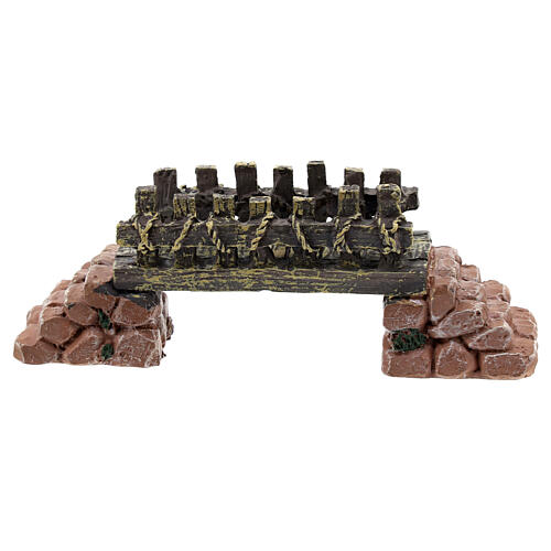 Nativity scene brick bridge 6 cm resin 5x10x5 cm 4