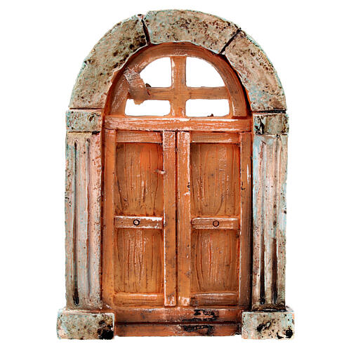 Arched door of 10x8 cm for 8 cm Nativity Scene, resin 1