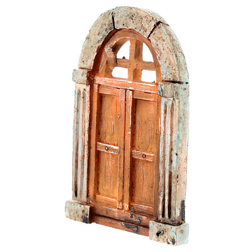Arched door of 10x8 cm for 8 cm Nativity Scene, resin 2