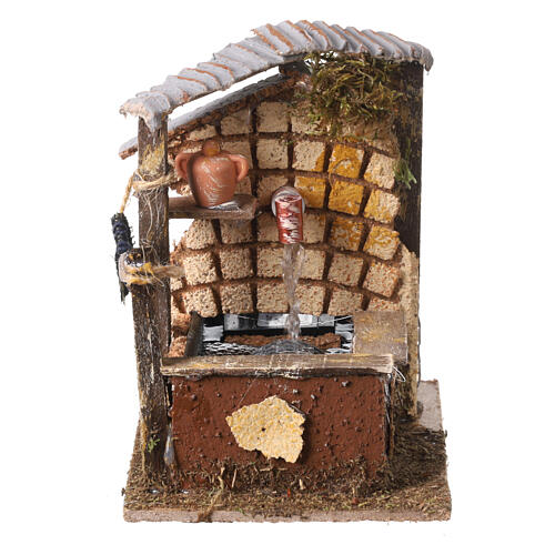 Fountain with water pump 15x10x15 cm for 8-10 cm Nativity Scene 1