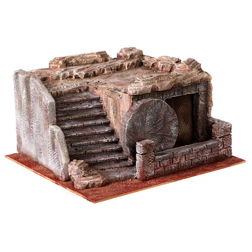 Sepulchre, 20x35x30 cm, setting for 9 cm Easter Creche 3