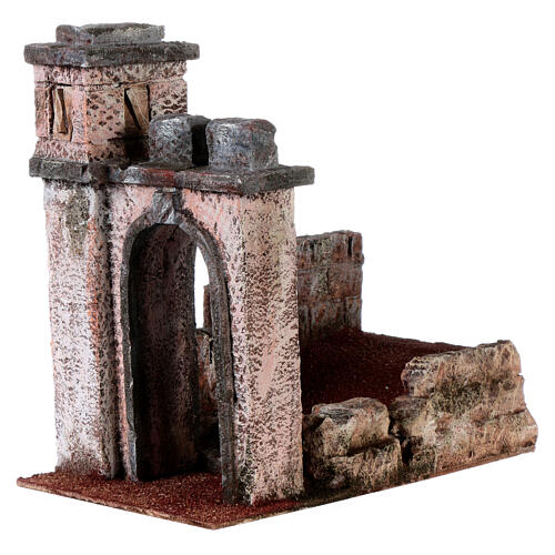Way of the Cross road with arch, 25x25x15 cm, setting for 9 cm Easter Creche 3