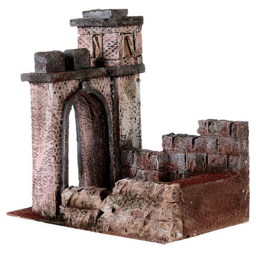 Way of the Cross road with arch, 25x25x15 cm, setting for 9 cm Easter Creche 6