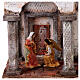 Décor crèche de Pâques 20x25x15 cm temple en ruine 9 cm s4