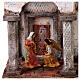 Ambientazione presepe pasquale 20x25x15 cm tempio rovina 9 cm s4