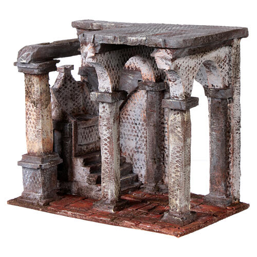 Temple with columns, 20x25x15 cm, setting for 9 cm Easter Creche 3