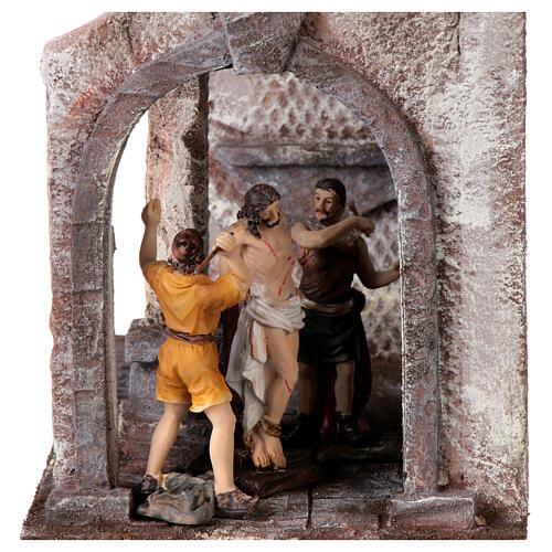 Flagellation scene, 20x25x15 cm, setting for 9 cm Easter Creche 4