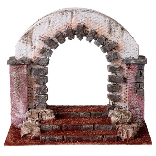 Arch of the road, Way of the Cross, 20x25x15 cm, setting for 9 cm Easter Creche 1