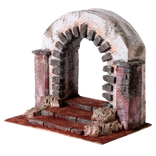 Arch of the road, Way of the Cross, 20x25x15 cm, setting for 9 cm Easter Creche 3