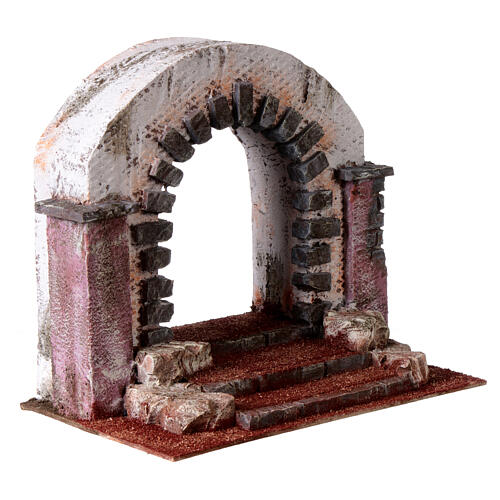 Arch of the road, Way of the Cross, 20x25x15 cm, setting for 9 cm Easter Creche 5