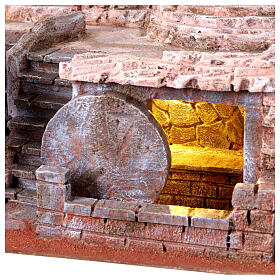 Sepulchre and crucifixion, 20x55x40 cm, setting for 9 cm Easter Creche