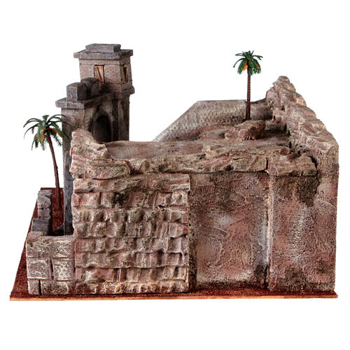 Sepulchre and crucifixion, 20x55x40 cm, setting for 9 cm Easter Creche 10