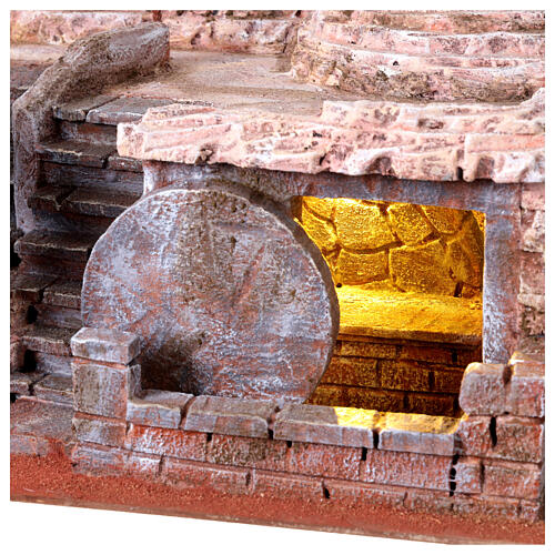 Sepulchre and crucifixion, 20x55x40 cm, setting for 9 cm Easter Creche 2