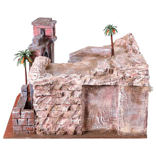 Sepulchre and crucifixion, 20x55x40 cm, setting for 9 cm Easter Creche 6