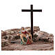 Sepulchre and crucifixion, 20x55x40 cm, setting for 9 cm Easter Creche s9