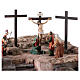 Décor crèche de Pâques 9 cm tombeau crucifixion 20x55x40 cm s4