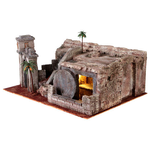Easter nativity scene crucifixion tomb 20x55x40 cm for 9 cm 3