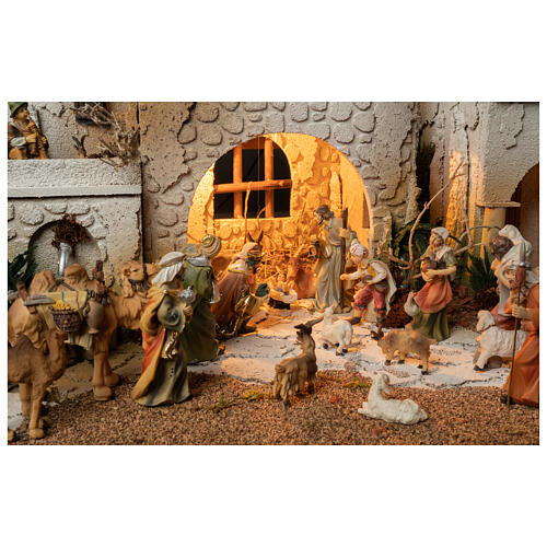 Setting for Easter Creche, Annunciation and Nativity, 40x60x30 cm, MODULE 1 3