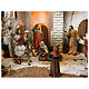Setting for Easter Creche of 9 cm, miracles, foot-washing and Last Supper, 35x60x40 cm, MODULE 3 s2