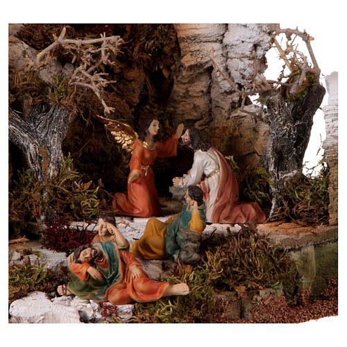 Osterkrippe, Modul 4, Verurteilung zum Tode, Jesu im Olivengarten, 35x60x40 cm, für 9 cm Krippe 3
