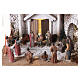 Setting for Easter Creche of 9 cm, garden of olive trees and death sentence, 35x60x40 cm, MODULE 4 s6