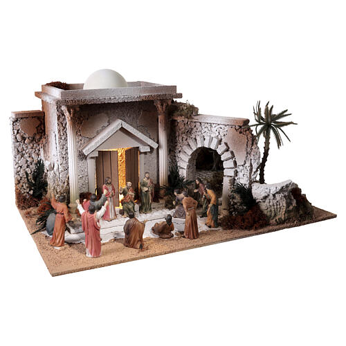 Easter nativity Death sentence scene vegetable garden olive trees 9 cm 35x60x40 cm MODULE 4 5