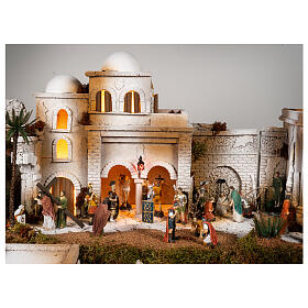 Setting for modular Easter Creche of 9 cm, crowning of thorns and flagellation, 45x60x40 cm, MODULE 5