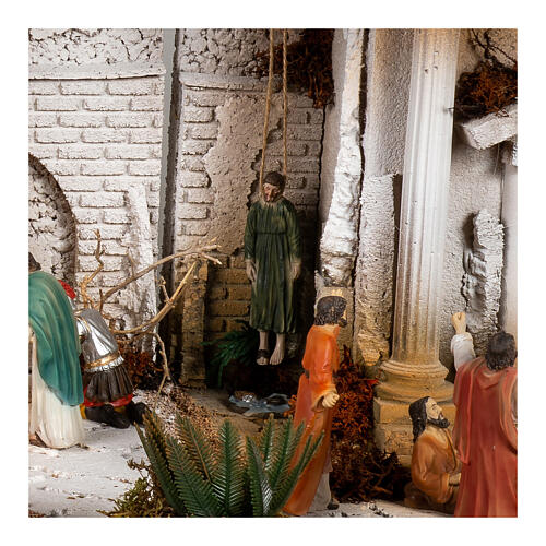 Easter Nativity Village Scene Crowning with Thorns Flagellation 9 cm 45x60x40 cm MODULE 5 3