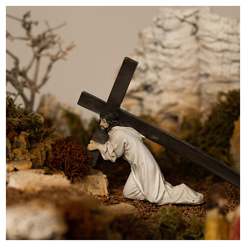 Easter nativity scene Crucifixion Resurrection 9 cm 35x50x40 cm MODULE 6 3