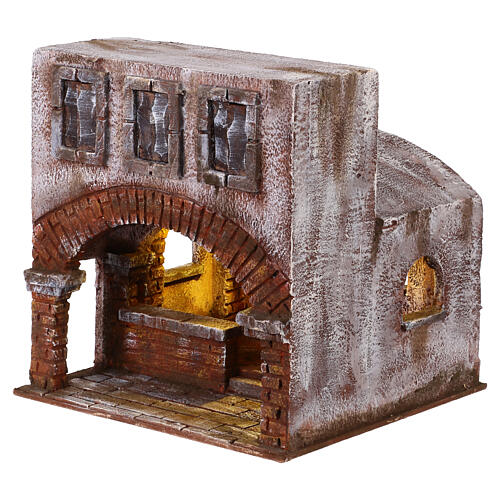 Cenário Última Ceia com luz presépio de Páscoa de 9 cm 30x30x30 cm 2