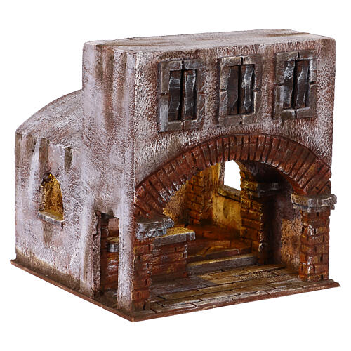 Cenário Última Ceia com luz presépio de Páscoa de 9 cm 30x30x30 cm 3