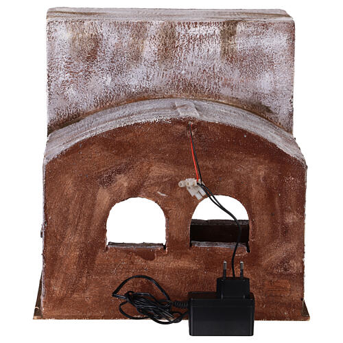 Cenário Última Ceia com luz presépio de Páscoa de 9 cm 30x30x30 cm 4