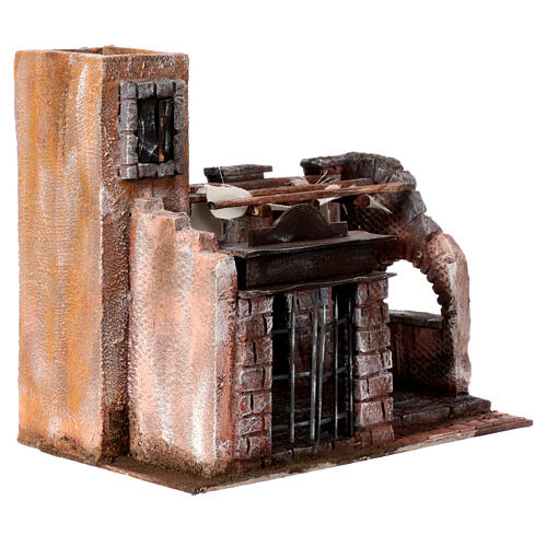 Setting for Last Supper with gate, Easter Creche of 9 cm, 30x30x20 cm 3