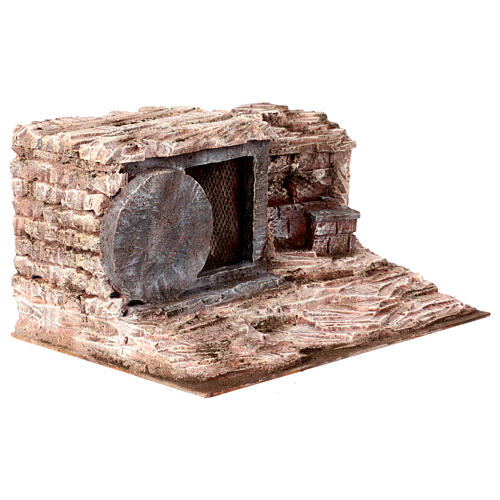Sepulchre for Resurrection scene with fountain for Easter Creche of 9 cm, 25x30x40 cm 4