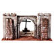 Scenografia Crocifissione 25x30x50 cm presepe pasquale 9 cm s1