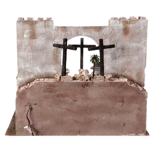 Szenerie, Kreuzigung und Grab, geeignet für eine 9 cm Osterkrippe, 40x50x40 cm 8