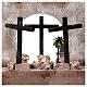 Szenerie, Kreuzigung und Grab, geeignet für eine 9 cm Osterkrippe, 40x50x40 cm s2