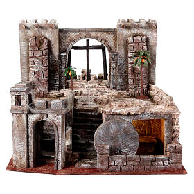 Setting for 9 cm Easter Creche, Crucifixion and Sepulchre, 40x50x40 cm