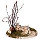 Deposito legna con ascia presepe 10-12 cm 15x12x10cm s1