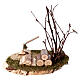 Nativity wood repository with ax 10-12 cm 15x12x10cm s4