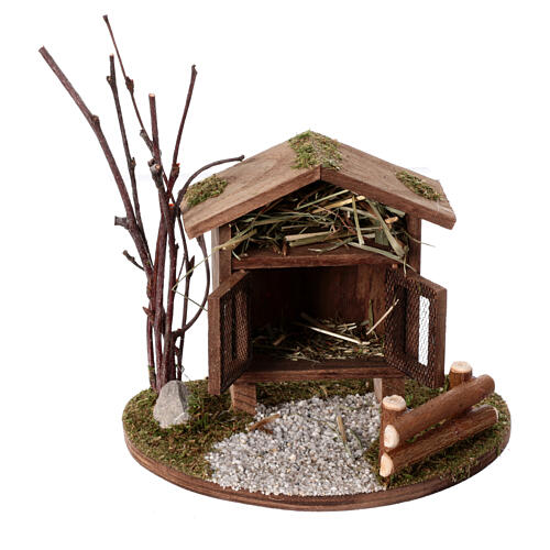 Clapier à lapins en bois 10x15x10 cm pour crèche de 10-12 cm 5