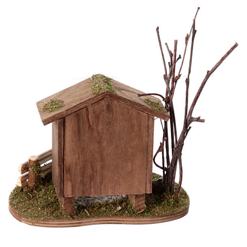 Clapier à lapins en bois 10x15x10 cm pour crèche de 10-12 cm 6