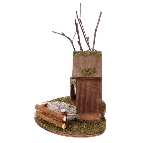 Klatka dla królików, do szopki 10-12 cm, 10x15x10, drewno 3