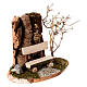 Banc en bois 20x10x15 cm pour crèche 10-12 cm s3