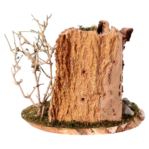 Ławeczka z korka i drewna do szopki 10-12 cm, 20x10x15 5