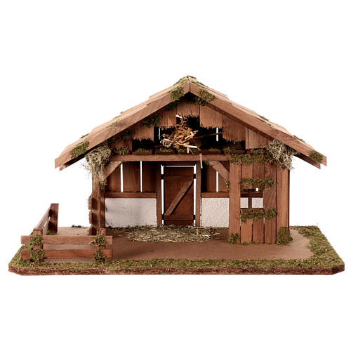 Stable in nordic style for 10-12 cm Nativity Scene 30x55x30 cm 1