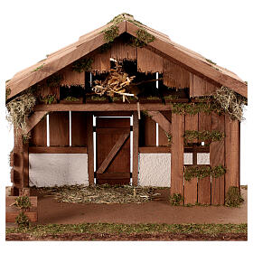 Stajenka w stylu nordyckim 30x55x30 cm, szopka 10-12 cm